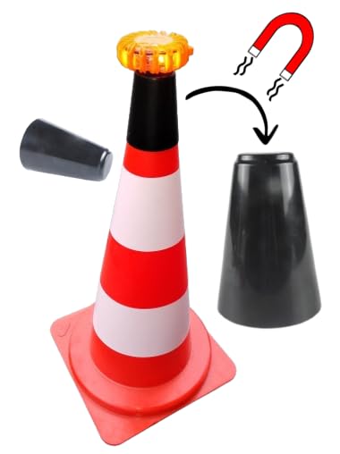 LEDWORK ADAPTATEUR DE BALISE FLASH LUMINEUSE SUR CONE SIGNALISATION AIMENTEE SUPPORT, léger,...