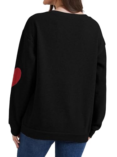 YINGWIN Pfote Herzdruck Pullover Damen Herbst Langarmshirt Herbst Sweatshirt Pullover für Damen Sweatshirts Ohne Kapuze