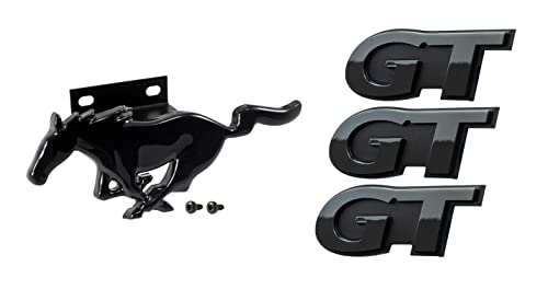 Officially Licensed Grille Running Horse, Fender, and Trunk Emblems for 1999-2004 Ford Mustang GT