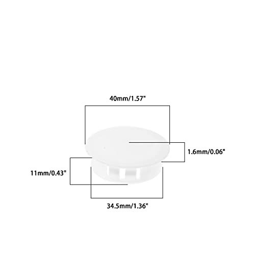 Image of Round Plastic Plug Insert End Cap for Metal Tubing, Pipe Post, Furniture