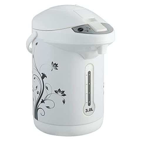 Tayama 12-Cup White Electric Kettle and Dual-Pump Hot Water Dispenser, 3 L Cover