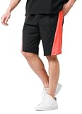 [ケイパ] ハーフパンツ メンズ 接触冷感 UVカット トレーニング ジム ショートパンツ スポーツ ブラック2 LL