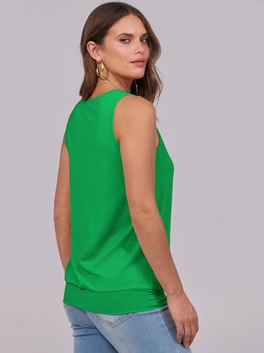 Image of ANRABESS Women Tank Tops Summer V Neck Sleeveless Casual Loose Fit Cute Cami Basic T Shirts Solid Tees 2026 Trendy Outfits