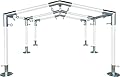 Carport Kit, 20' x 20' Low Peak Canopy Fittings, DIY Metal Carport Frame Parts, 1-1/2" EMT Fittings
