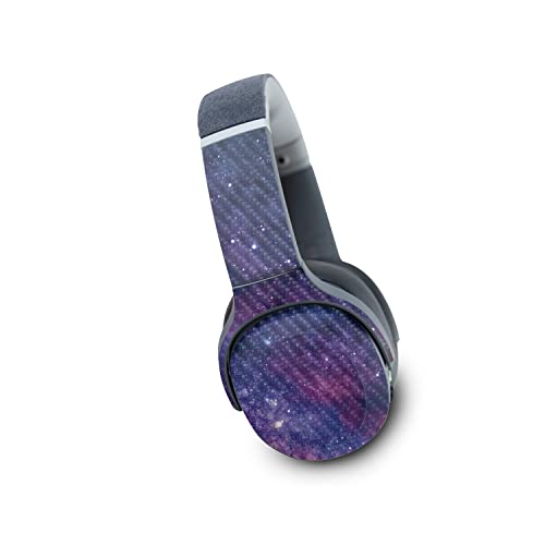 Image of MightySkins Carbon Fiber Skin Compatible with Skullcandy Crusher Evo Wireless - Violet Stars | Protective, Durable Textured Carbon Fiber Finish | Easy to Apply | Made in The USA