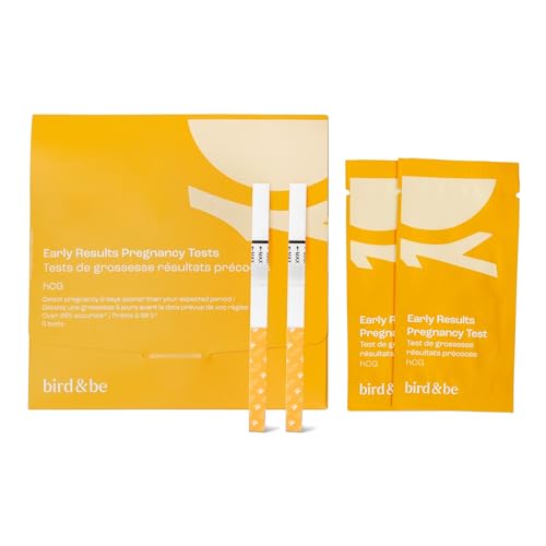 Bird&Be Early Result Pregnancy Test Strips (5 Count) — 10 MIU/mL High Sensitivity hCG, Early Detection Up to 5 Days Before Expected Period, Results in 5 Minutes, Includes Keepsake Result Card