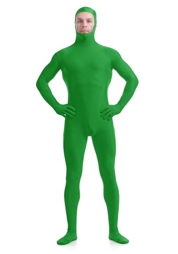 Image of ATHX Men's and Women's Spandex Open Face Bodysuit Costume Adult Stretchy Halloween Cosplay Body Suit Zentai Suit Outfits