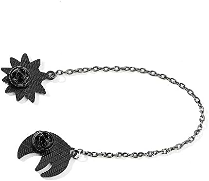 Soul Eater Manga Enamel Pins Set, Anime Cosplay Evil Sun And Moon With Black Chains Brooch Badges Lapel Pins For Backpack Collection Jewelry Accessories
