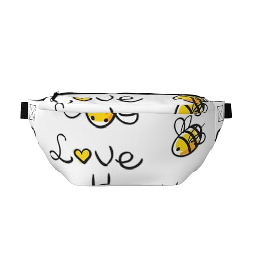 Sac banane de course à pied réglable et sacoche de running légère motif miel