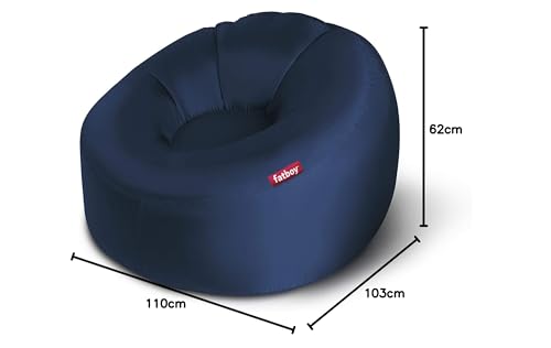 Fatboy® Blow Up Chair Lamzac O - Aufblasbares Sofa für Erwachsene & Kinder - Aufblasbares Sofa - Aufblasbarer Stuhl - 110 x 103 x 62 cm - Keine Pumpe erforderlich - Für drinnen und draußen, Dunkelblau
