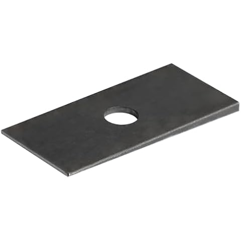 eoere 4 PCS Steel Shim Beveled Washers 6 Degree Suspension Leaf Spring Underpinning Tapered Wedges Cover