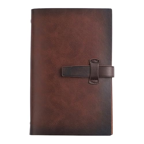 ChAusa 12.5 X 18.9cm Carnet Cuir Rechargeable, Carnet de Voyage à Remplir, Vintage Classeur A6 Anneaux pour Entreprise Bureau Ecrivains Travail Etudes...