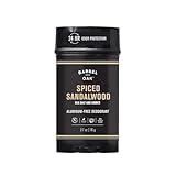 Barrel & Oak Aluminum Free Deodorant for Men, Natural Men's Deodorant with Sea Salt & Amber Essential Oil for Delicate Skin, Grooming Kit Gifts for Men, Spiced Sandalwood, 2.7 oz