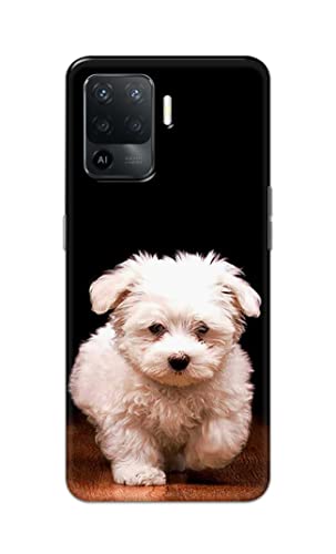 Image of PRINTFIDAA� Printed Hard Back Cover Case for Oppo Reno5 F | Reno 5 F Back Cover (Puppy Dog) -2808