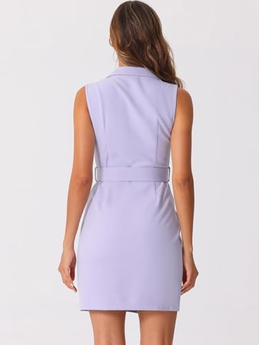 Image of Allegra K Womens Blazer Dress Sleeveless Button Down Business Work Dresses