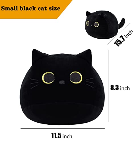 Taifctft 15.7In Black Cat Plush Toy Pillow, Soft Stuffed Animal, Cute Baby Plushies, Novelty Sofa Decoration Doll #TOP4