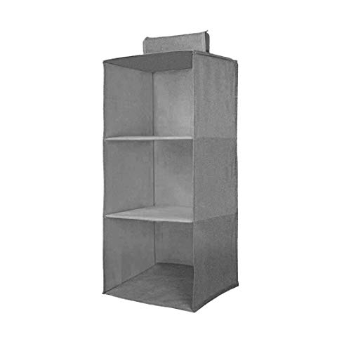 PrettyKrafts 3 Tiers Clothes Hanging Organizer/Wall Mount Storage With Clear Windows And 1 Velcro Loop/Non-Woven Fabric Wall Closet Organizer For Rs. 115 @ 86 %