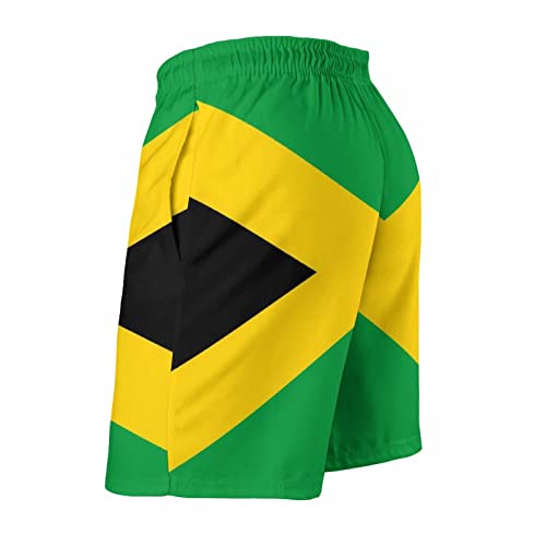 Mens Jamaican Flag Swim Trunks Quick Dry Board Shorts with Mesh Lining4