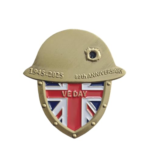 Broche de insignia para el Día del 80 aniversario del VE 2025, decoración de veteranos, recuerdos, standard, Metal