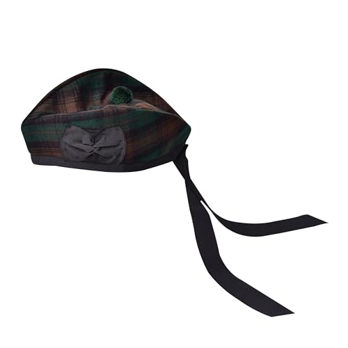Image of Glengarry Cap-Traditional Scottish Hat, Acrylic Wool Tartan Glengarry hat, Kilts /Bagpipes Accessories