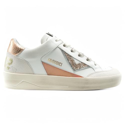 4B12 Zapatillas Kyle White-Peach Sneakers, Color blanco., 37 EU