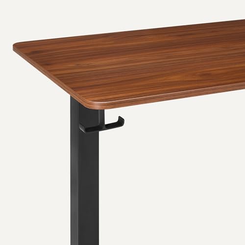 Image of Amazon Basics Electric Standing Desk, Height Adjustable Home Office Desk with Memory Buttons and Electronic Display, 47 inch x 24 inch, Black /Walnut Effect