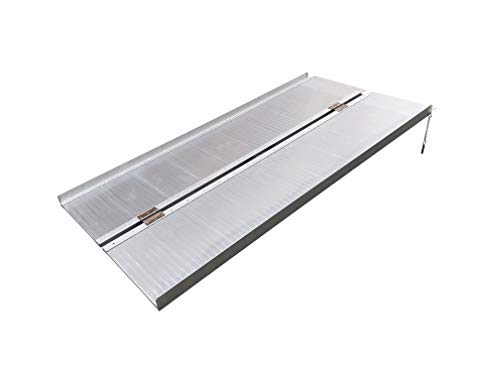 Motorhot 5 ft Portable Folding Wheelchairs Ramp Aluminum Utility Loading Ramps fit