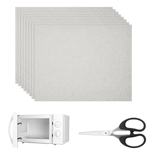 8 pièces Disque de mica pièce de réparation de plaque de mica pour micro-ondes feuille de mica universelle pour micro-ondes 15 × 13 cm