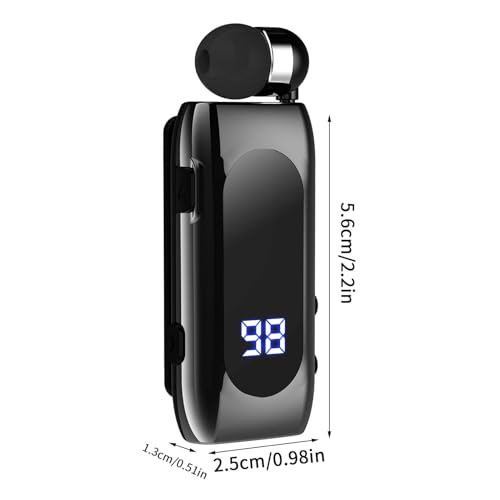 Ynnhik Casque sans Fil rétractable - Écouteur stéréo sans Fil | Écouteur de Sports d'affaires avec Clip, écouteurs rétractables pour Femmes du Bureau des Hommes – vue 4