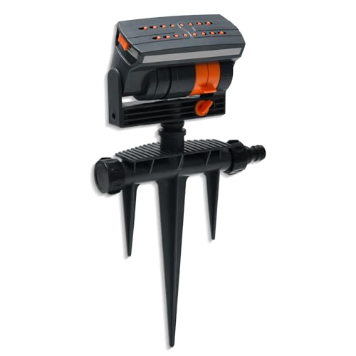 16 Loch Viereckregner, Kreis und Sektorenregner mit Automatischer Rotationsfunktion,Sprengweite 8-14 m, 4 verstellbare Sprühformen, 180 m² Beregnungsfläche,Pflanzen in Gärten Rasenflächen Gemüsegärten