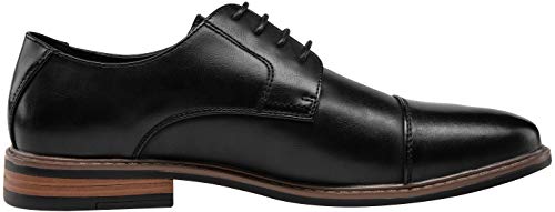 VEPOSE Men's Cap Toe Oxford Business Formal Lace Dress Shoes(10.5,Black) - Thumbnail 3
