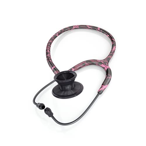 MDF Instruments, Fighter Girl Blackout MD One Epoch Lightweight Titanium Stethoscope, Adult, Fighter Girl Tube, Blackout Chestpieces-Headset, MDF777TCGBO