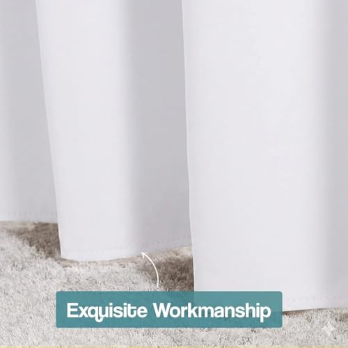 Image of FRESH FROM LOOM 9 ft Parda | Premium Door Curtains for Slider Track | Non-Ring Curtains | S-Wave Pleat | Light Block Blackout Parde | Breathable Fabric Parda (White | 9 Feet Set of 2)
