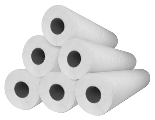 Papel Camilla Ecológico 60 cm x 70 m | Rollos de Papel Camilla Masaje (6 Rollos, Precorte 50 cm)