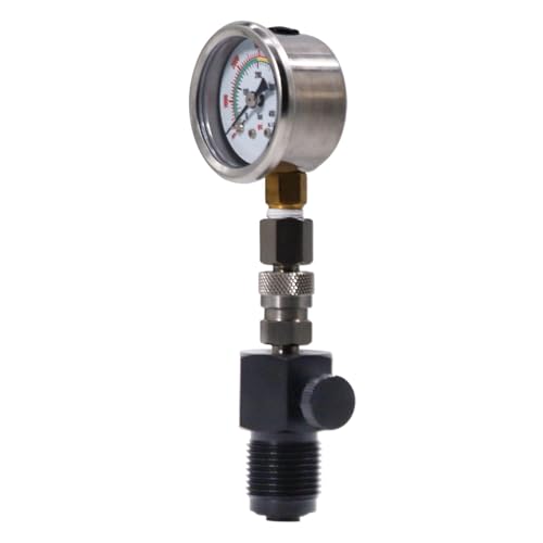 YIJU Tank Pressure Checker Release Valve for Dive Tank, 400Bar/6000PSI Scuba Diving Pressure Gauge for Regulator, Water Sports