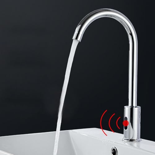 Grifo de lavabo con sensor automático sin contacto y aleación resistente 7