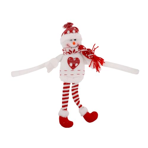 Mikinona Christmas Snowman Curtain Holdback Buckle Plush Doll Tieback Fastener for Window Decorations Easy Installation Drapery Holdbacks for Festive Home