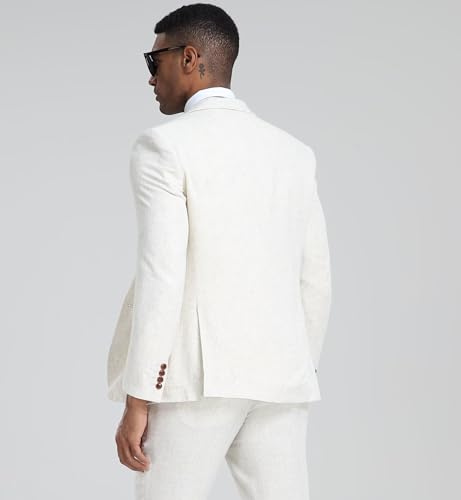 Netsky Mens Causal Linen Blazer Jacket Lightweight 2 Button Notch Lapel Summer Sport Coats4