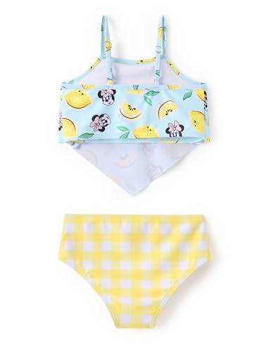 Image of Disney Frozen Elsa Stitch Moana Toddler Girls Two Pieces Ruffle Strap Bikini Top and Bottom Set Beach Swimsuit