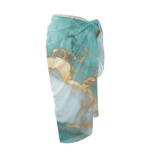 TOADDITDO Swimsuit Coverup for Women Marble Texture Style Sarong Pareo Wraps Beach Bathing Suit Wrap Skirt for Holiday