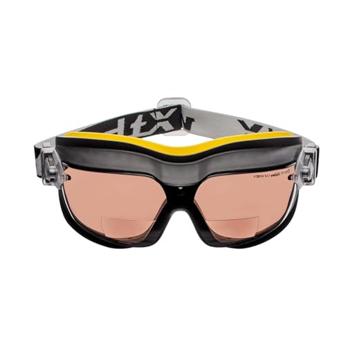 voltX DEFENDER (AHUMADO +2.0) Gafas de seguridad bifocales compactas y ventiladas, safety goggles Certificado CE EN166FT, Con revestimiento antiempañamiento