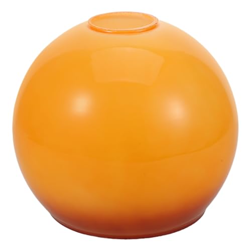 TOMETURE Pantalla de Lámpara de Vidrio Pequeña Diseño de Doble Orificio, Forma de Globo Redondo, Resistente a Altas Temperaturas y Protección Ocular para Lámparas de Escritorio y Cenas