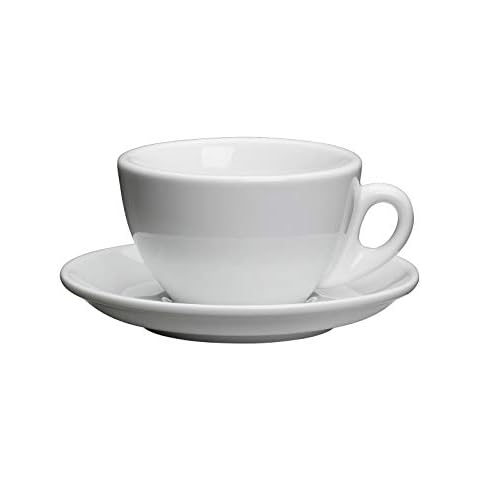 Cilio Taza de capuchino, porcelana, blanca Cover