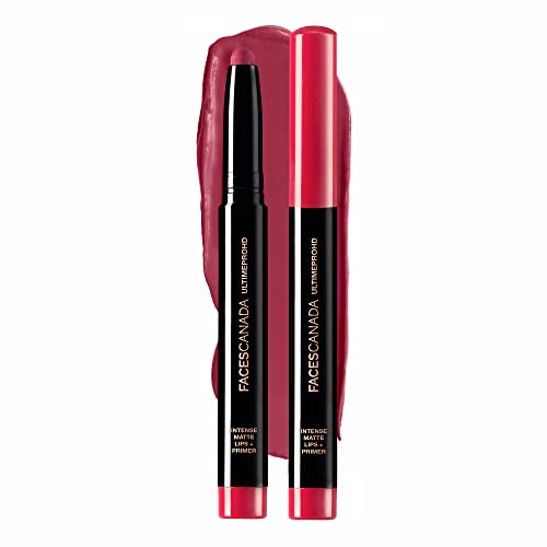 Faces Canada Hd Intense Matte Lipstick, Feather Light Comfort, 10 Hrs Stay, Primer Infused, Flawless Hd Finish, Made In Germany, Brown, Red, Pink, Purple, Nude Lip Color, Bold Wine, 0.05 Oz