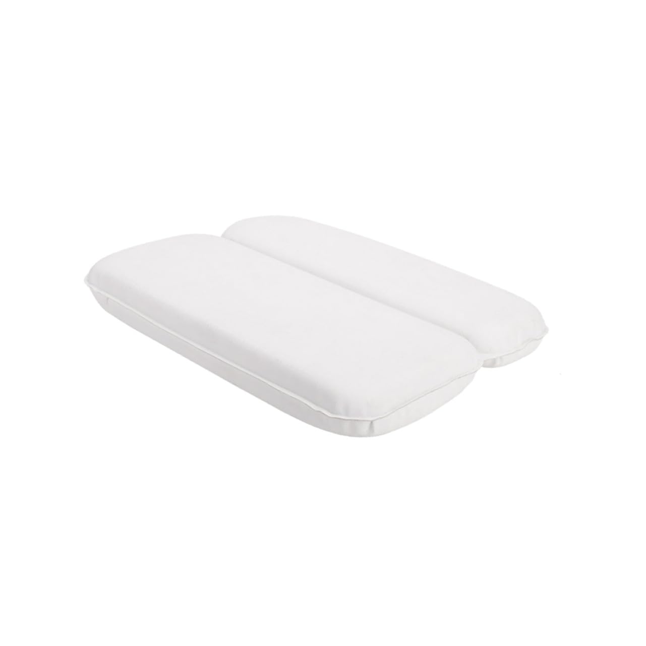 Cuscino Bagno in Spugna PU con Ventosa Antiscivolo Supporto Cervicale Ergonomico per Vasca e Spa Bianco