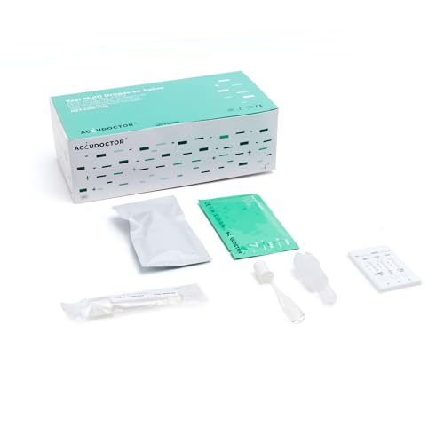 1 Accudoctor Test Multi Drogas 3 Saliva THC Cannabis Marihuana Cocaína Metanfetamina Drogotest...