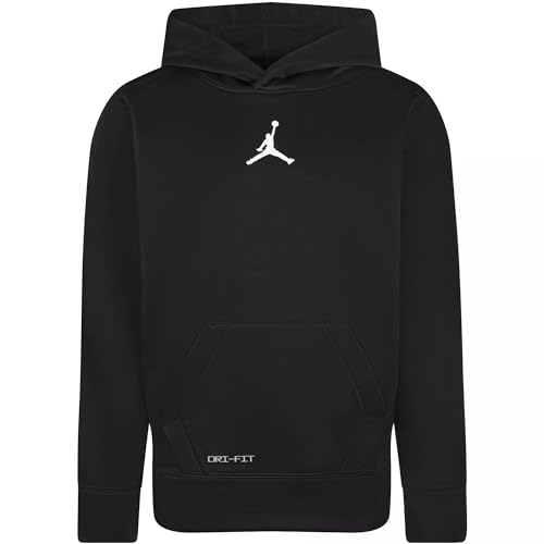 Nike Jordan Big Boys' Dri-Fit Therma Pullover Hoodie (Black, Small)