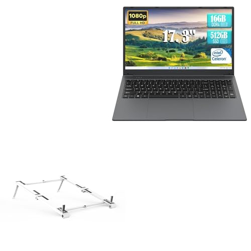 Soporte ajustable portátil de aluminio para laptop 17 in