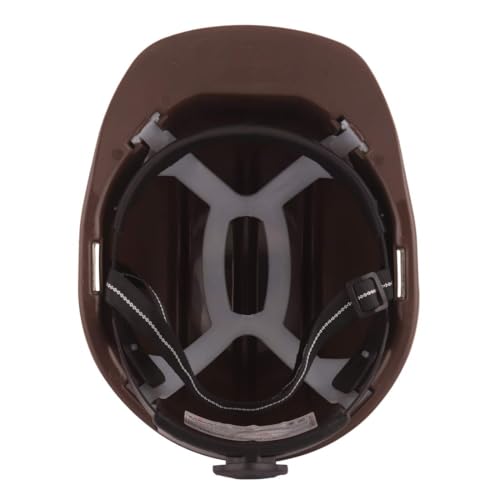 Image of KARAM PN521 Safety Helmet for Men Construction Helmet | Ratchet Type Adjustment with Adjustable Chin Strap | Work Helmet with Side Slot for Attachment | is:2925:1984 Certified | Brown | Pack of 3