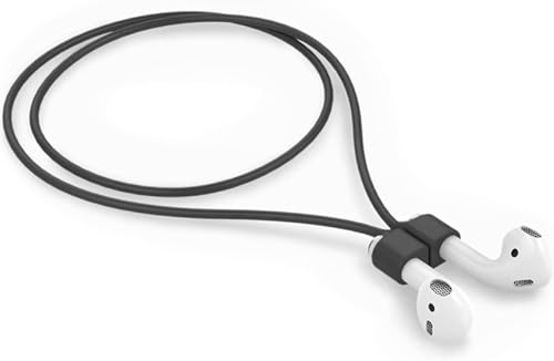 Image of OJOS Ultra Strong Magnetic Anti-Lost Straps Compatible with AirPods, Soft Silicone Sports Compatible with AirPods 4rd / Pro 1st & 2nd / 3rd /1&2, Neck Rope Cord- Black